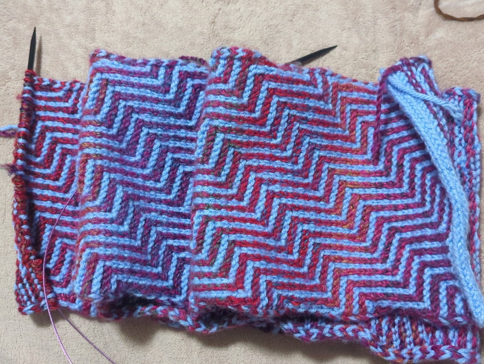 WIP zigzag scarf