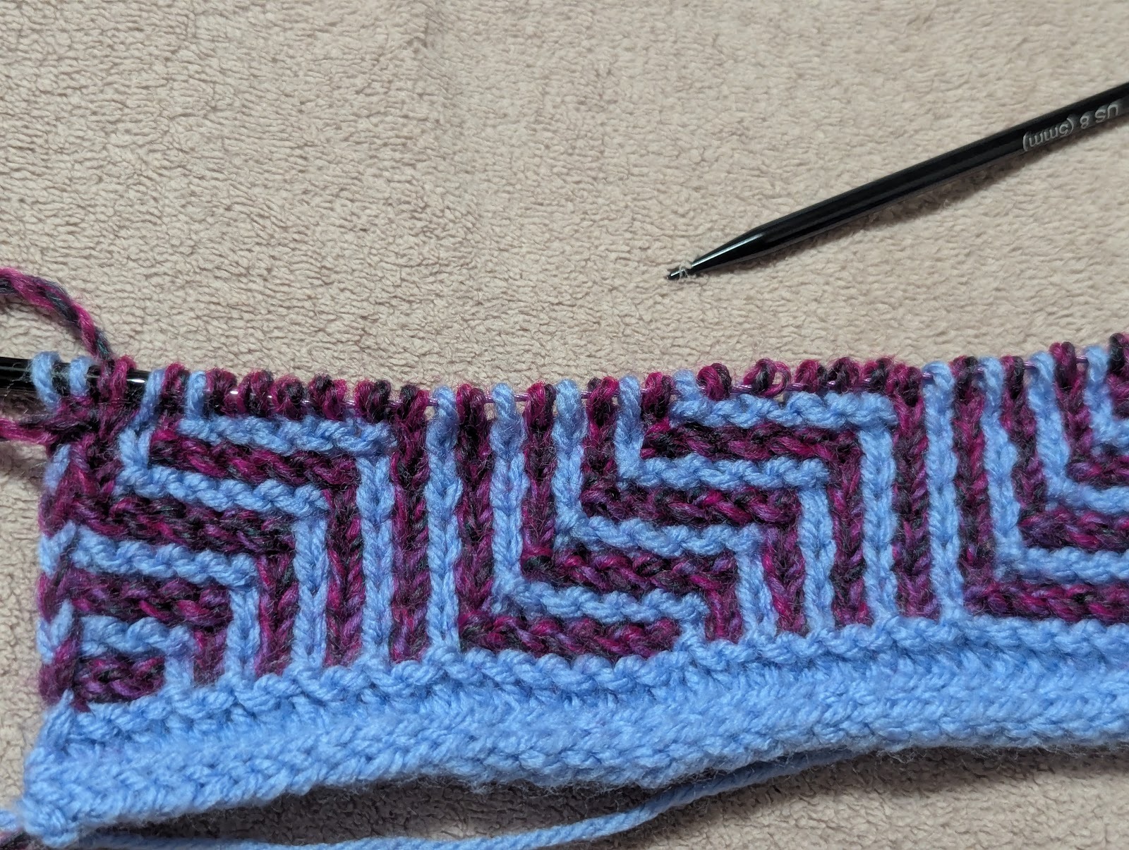 zigzag scarf start