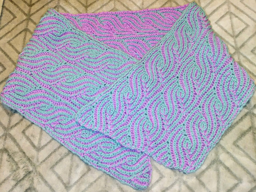 my 2nd brioche scarf