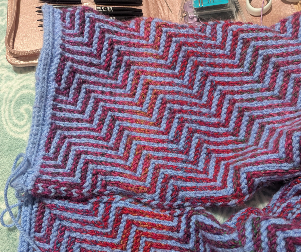 Finished zigzag scarf