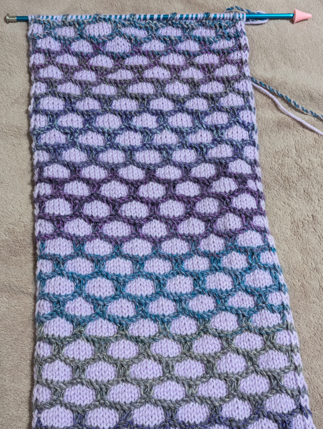 mosaic knitting length check